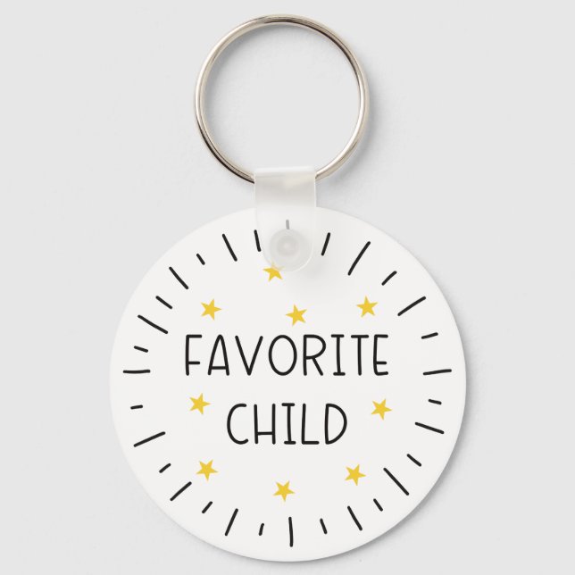 Funny Favorite Child Keyring mit Meldung Schlüsselanhänger (Vorderseite)