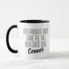 Funny Favorite Tante Nephew Minimalistische Tasse