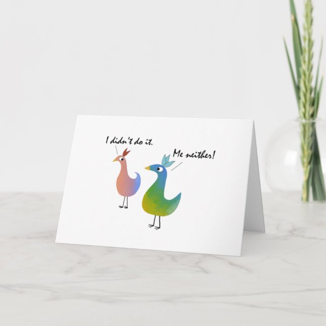 Funny Feathers~Personalisieren Sie einen 21. Belat Karte (Vorderseite)