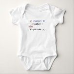 Funny FeedMe oder PlayWithMe Code Weiß Baby Strampler<br><div class="desc">Dieser lustige "FeedMe" Java Script Bodysuit ist eine niedliche Idee für ein Babyduschgift! Ich gemein, wer keine Nerdwitze? Setze ein noch größeres Lächeln auf das Gesicht eines jeden, wenn er seinen kleinen in diesem unglaublich witzig Computer-Baby-Anzug gekleideten sieht. Besonders wenn Sie oder die Eltern mit Code oder in der IT-Abteilung...</div>