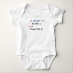 Funny FeedMe oder PlayWithMe Code Weiß Baby Strampler<br><div class="desc">Dieser lustige "FeedMe" Java Script Bodysuit ist eine niedliche Idee für ein Babyduschgift! Ich gemein, wer keine Nerdwitze? Setze ein noch größeres Lächeln auf das Gesicht eines jeden, wenn er seinen kleinen in diesem unglaublich witzig Computer-Baby-Anzug gekleideten sieht. Besonders wenn Sie oder die Eltern mit Code oder in der IT-Abteilung...</div>