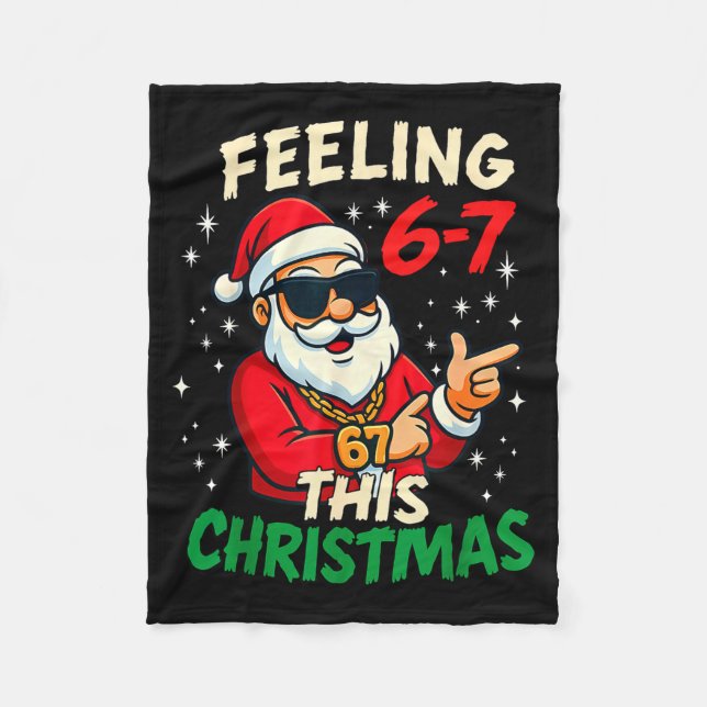 Funny Feeling 67 This Christmas Six Seven Meme Kid Fleecedecke (Vorderseite)