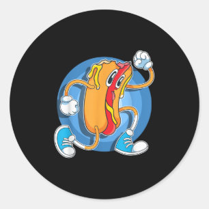 Funny Feinschmecker Hot Dog Lover Fast Food Franks Runder Aufkleber