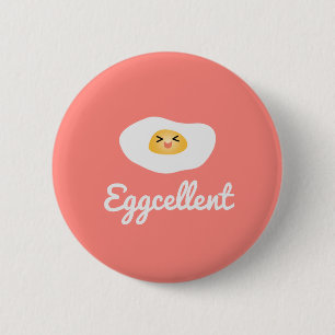Funny Feinschmecker Niedlich Egg Eggcellent Humorv Button