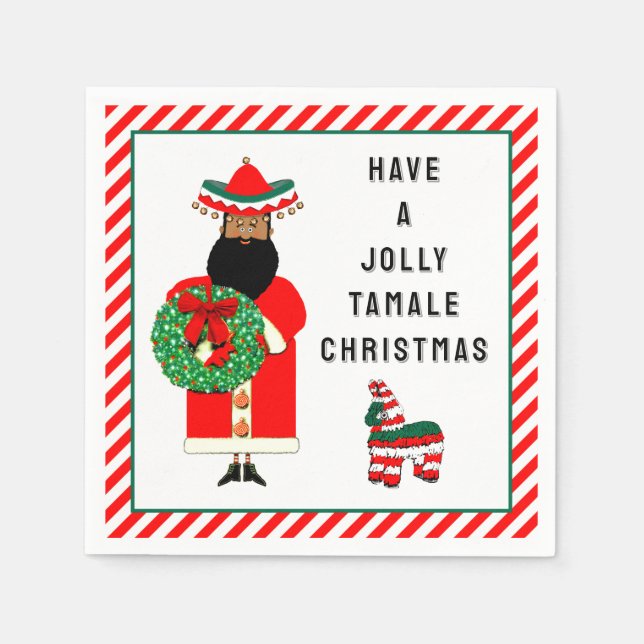 Funny Feliz Navidad Fiesta Serviette (Vorderseite)