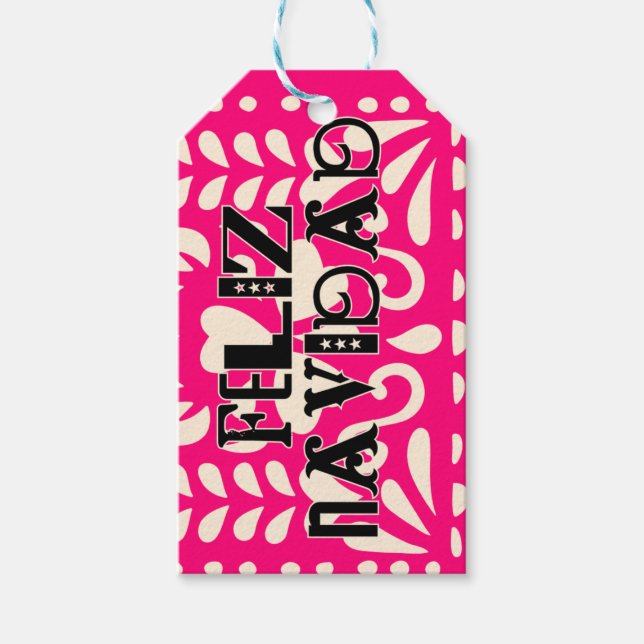 Funny feliz navidad geschenkanhänger (Vorderseite)