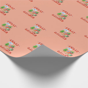 Funny Feliz Navidad Niedlicher Chili Geschenkpapier