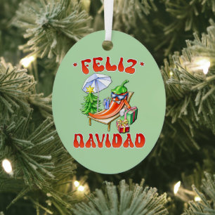 Funny Feliz Navidad Niedlicher Chili Ornament Aus Metall
