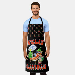 Funny Feliz Navidad Niedlicher Chili Schürze