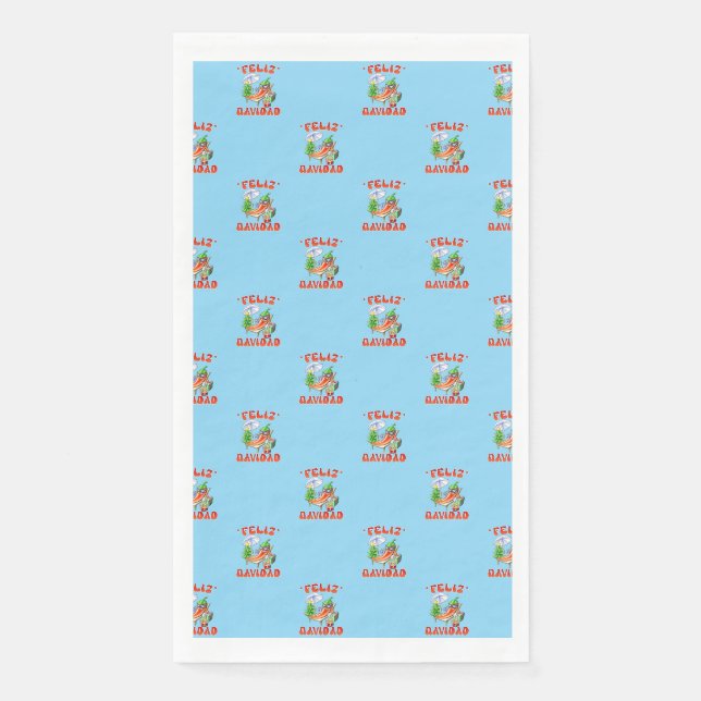 Funny Feliz Navidad Niedlicher Chili Serviette (Vorderseite)