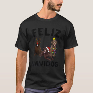 Funny Feliz Navidog Chesapeake Bay Retriever dog C T-Shirt