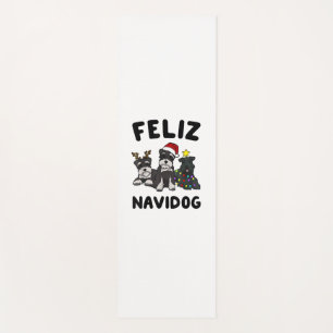 Funny Feliz Navidog Miniature Schnauzer Hundeliebh Yogamatte