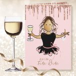 Funny Female Cartoon Feine Weine zum Geburtstag Karte<br><div class="desc">Woll eine Geburtstagskarte,  um ihr lassen,  dass sie nur mit dem Alter besser wird? Diese elegante und lustige Karte wird ihr ein Lächeln auf das Gesicht bringen.</div>