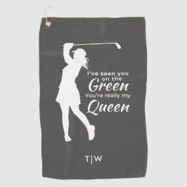 Funny Female Golf Zitat Sie sind meine Königin Golfhandtuch