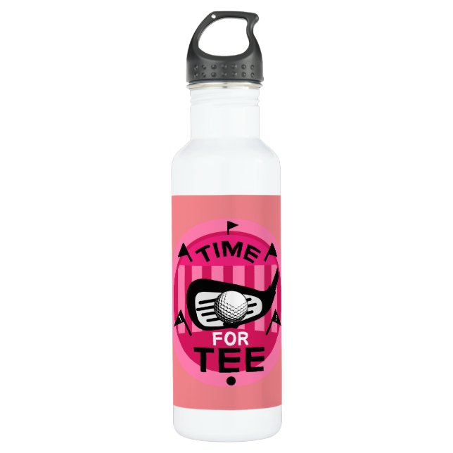 Funny Female Golfers Profis Golfing Fanatics Edelstahlflasche (Vorderseite)