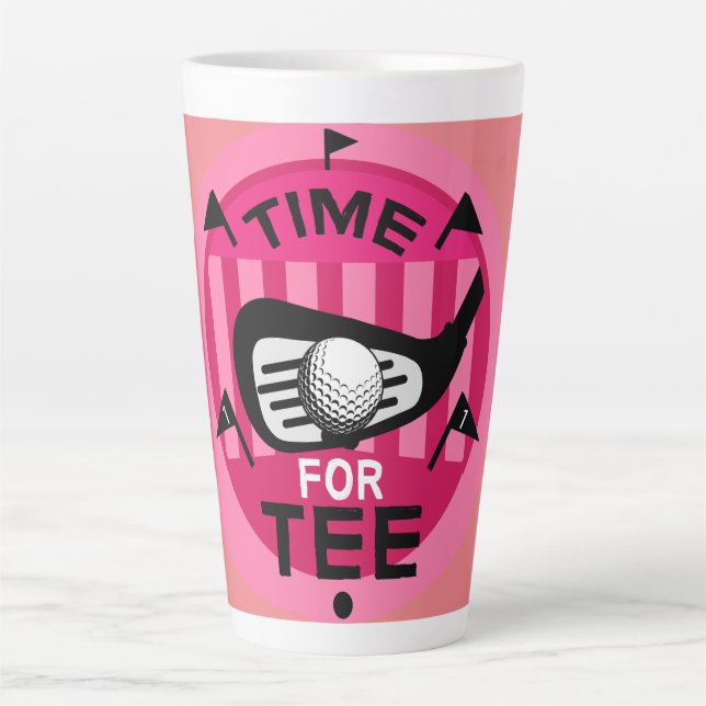 Funny Female Golfers Profis Golfing Fanatics Milchtasse (Vorderseite)