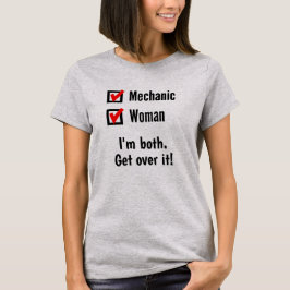 Funny Female Mechanic Shirt - ich bin beide dabei,