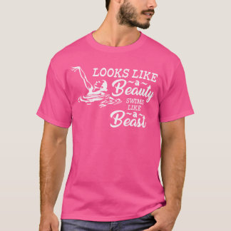 Funny Female Swimmer für Schwimmmädchen Frauen T-Shirt