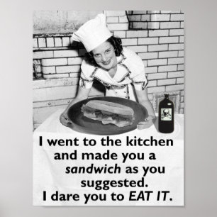Funny Feminist macht mich zu einem Sandwich Poster