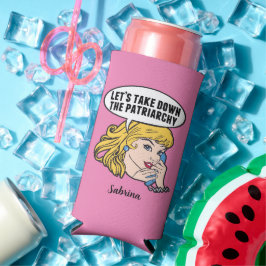 Funny Feminist Pop Art Anti Patriarchat Custom Pin Selters Dosenkühler