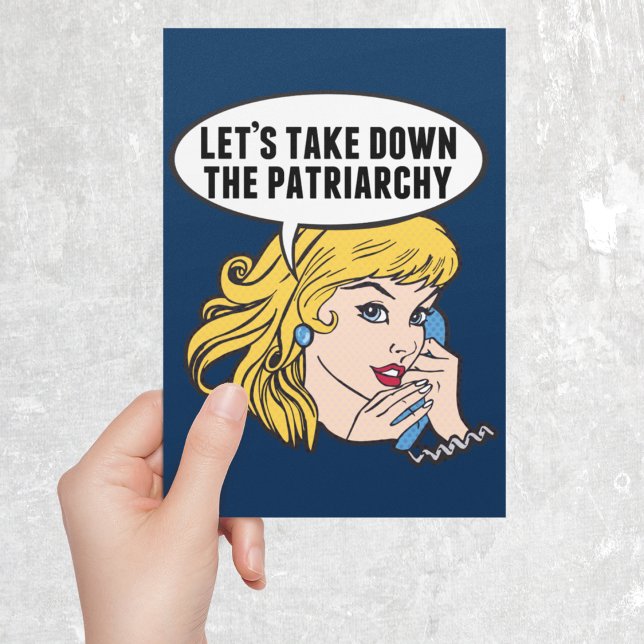 Funny Feminist Pop Art Anti Patriarchat Quote Card (Von Creator hochgeladen)
