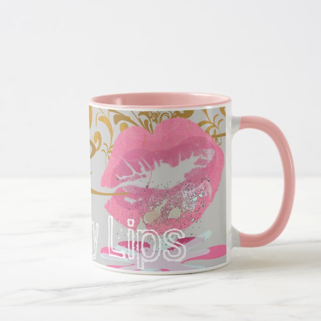 Funny Feminist Zitates lesen Sie meine Lippen Tasse (Rechts)
