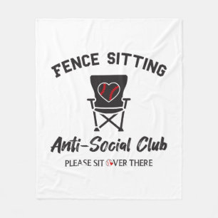 Funny Fence sitzt Anti Social Club Baseball Soft Fleecedecke