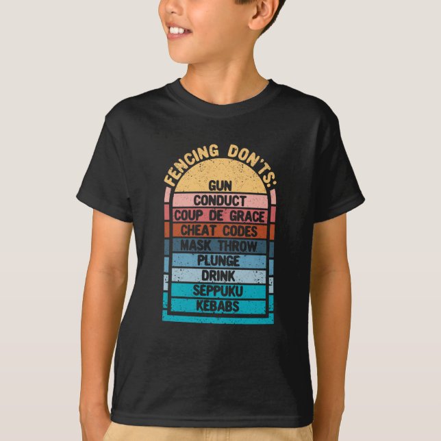 Funny Fencer Fan Swordsman Folie T-Shirt (Vorderseite)