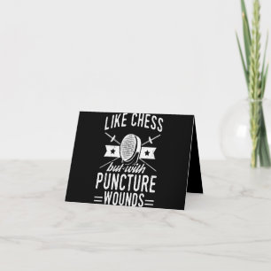 Funny Fencing Design wie Schach, aber mit Punktion Dankeskarte