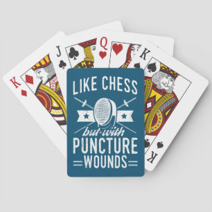 Funny Fencing Design wie Schach, aber mit Punktion Spielkarten