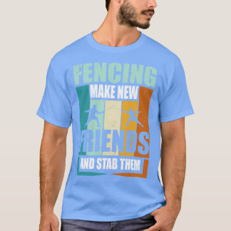 Funny Fencing macht neue Freunde und erstickt sie T-Shirt