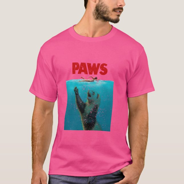 Funny Ferret Geschenk für ihn oder sie , Spaß PAWS T-Shirt (Vorderseite)