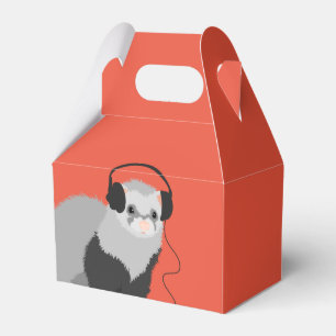 Funny Ferret Music Lover Geschenkschachtel