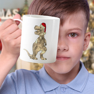 Funny Festival Tyrannosaurus Rex Santa Dinosaurier Kaffeetasse