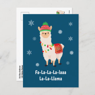 Funny Festive Llama Pun Carte de vacances