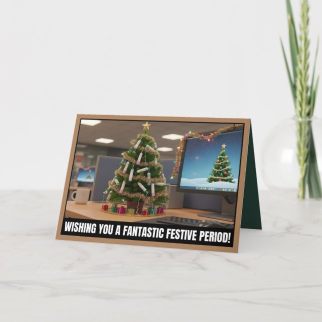 Funny festive period Christmas Karte (Vorderseite)