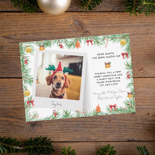 Funny Festive Pet Foto Hund Weihnachtsfeiertag Mitteilungskarte