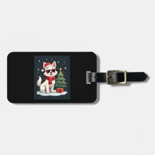 Funny Festive Sonnenbrille Hund mit Weihnachtsbaum Gepäckanhänger