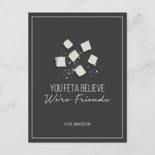 Funny Feta Friends Valentine Love Fromage Carte po
