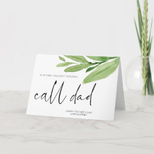 Funny Fête des pères Cadeau Appelez la carte Papa