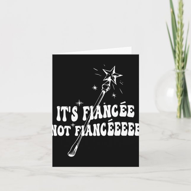 Funny Fiancée Verlobung Brautparty Wizard Wand Karte (Vorderseite)