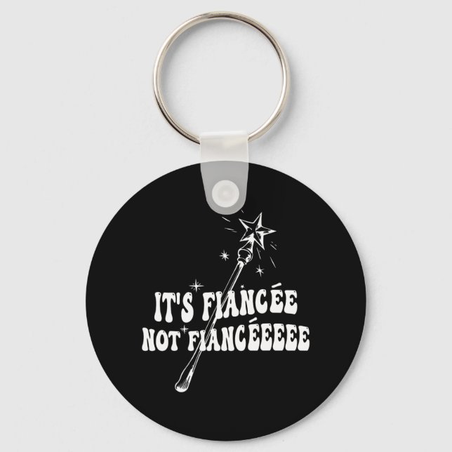 Funny Fiancée Verlobung Brautparty Wizard Wand Schlüsselanhänger (Vorderseite)