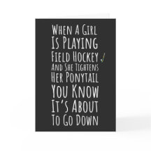 Funny Field Hockey Cards Frauensportteam Spieler