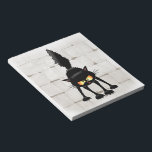 Funny Fierce Black Cat Cartoon  Notizblock<br><div class="desc">Funny Fierce Black Cat Cartoon Character looking menacing. Original Vector Art Design © BluedarkArt TheChameleonArt.</div>