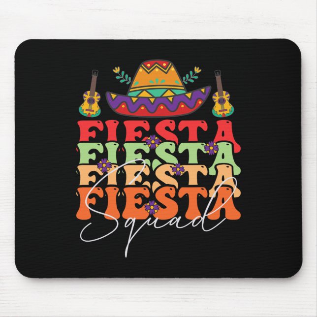 Funny Fiesta Squad Cinco De Mayo Mexican Party Cin Mousepad (Vorne)