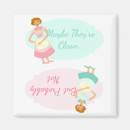 Funny Fifties Hausfrau Geschirrspülmaschine Magnet