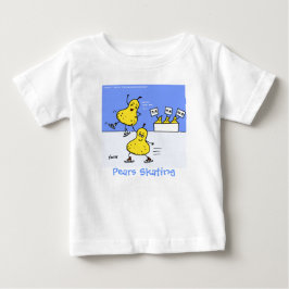 Funny Figure Skaters Niedlich Cartoon Birnen Skate Baby T-shirt