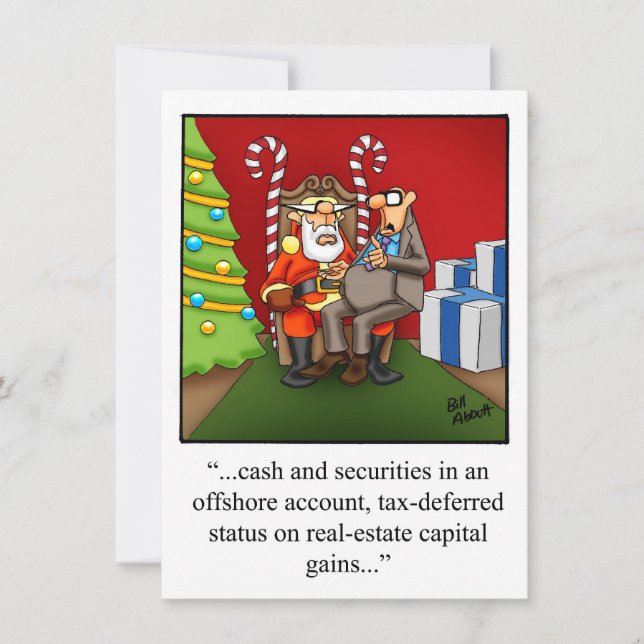 Funny Financial Business Weihnachten Einladung (Vorderseite)