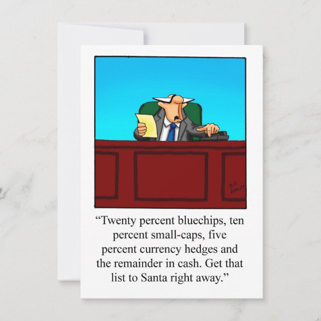 Funny Financial Spaß Weihnachts-Party Einladung (Vorderseite)