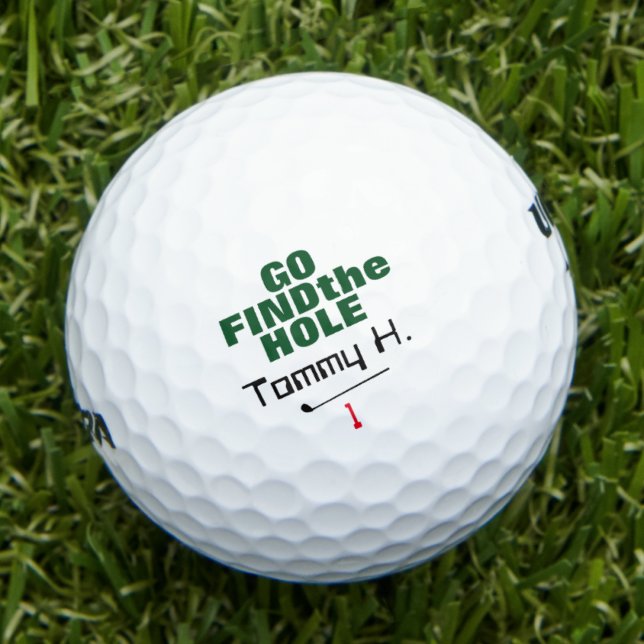 Funny Find the Hole Personalisiert Golfball (Von Creator hochgeladen)